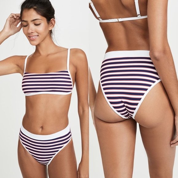 L*Space Gemma Frenchi Ribbed Striped Bikini Set - Picture 2 of 10